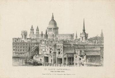 St Pauls Cathedral från Southwark Bridge av English School