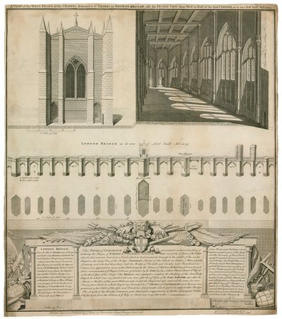 St Thomas Chapel på Old London Bridge av English School