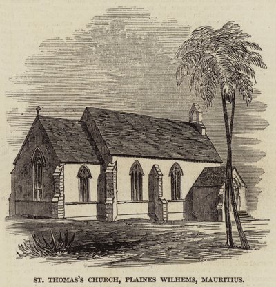 St Thomas Church, Plaines Wilhems, Mauritius (gravyr) av English School