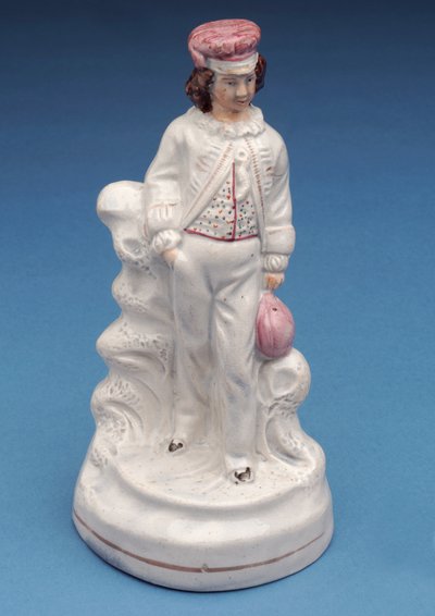 Staffordshire-figur av en Rugby School-pojke, ca 1860 (keramik) av English School