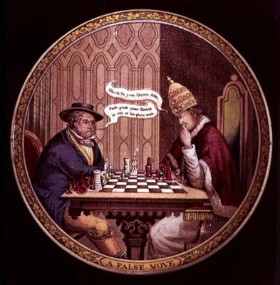 Grytlock med Staffordshire-tryck, mitten av 1800-talet av English School