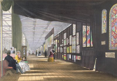Galerie der Buntglasfenster, aus Dickinsons umfassenden Bildern der Großen Ausstellung von 1851, veröffentlicht 1854 von English School