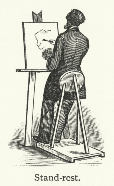 Stativstöd (gravyr) av English School