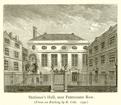 Stationers Hall, nära Paternoster Row av English School