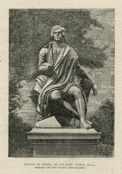 Staty of Burns, av Sir John Steell av English School