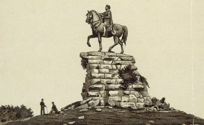 Staty av George III, Windsor (litografi) av English School