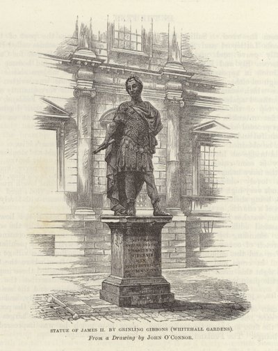 Staty av James II av Grinling Gibbons av English School