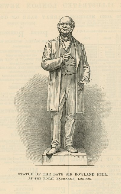 Staty av den sena Sir Rowland Hill av English School
