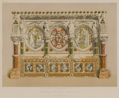 Sten- och marmorinredning av Earp, London (chromolitho) av English School