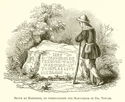Sten vid Hadleigh, för att fira Dr. Taylors martyrskap av English School