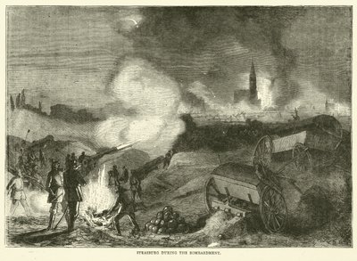 Strasburg under bombardementet, september 1870 av English School
