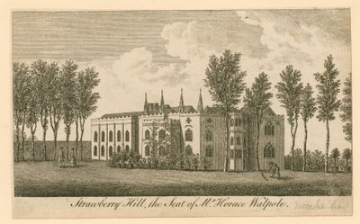 Strawberry Hill, Twickenham, London; herr Horace Walpoles säte av English School