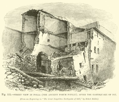 Gatuvy i Polla (det gamla Forum Popilii), efter jordbävningen 1857 av English School