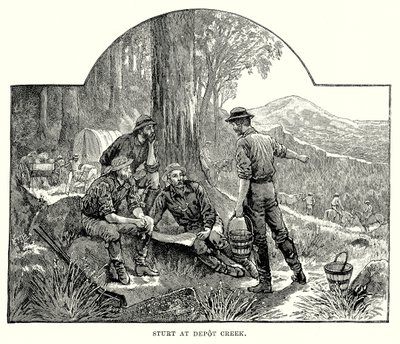 Sturt vid Depot Creek (gravyr) av English School