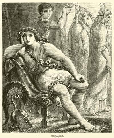 Sulky Achilles (gravyr) av English School