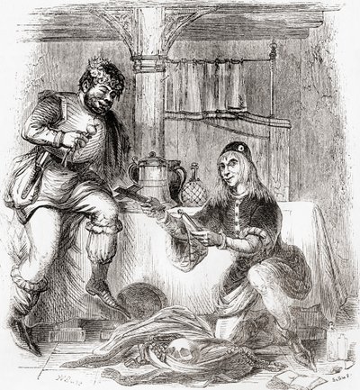 Sumpnour och Pardoner, från Gamla England: Ett bildmuseum, pub. 1847 av English School