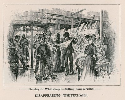 Söndag i Whitechapel - säljer näsdukar av English School