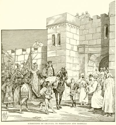 Överlämnande av Granada till Ferdinand och Isabella av English School