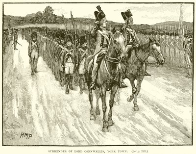 Överlämnande av Lord Cornwallis, Yorktown av English School