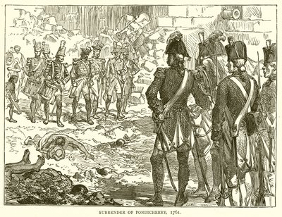Pondicherrys kapitulation, 1761 av English School
