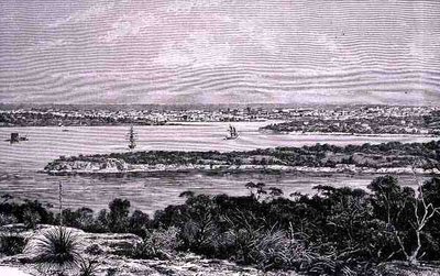 Sydney Harbour, New South Wales, Australien, från "Australian Pictures", pub. av The Religious Tract Society av English School