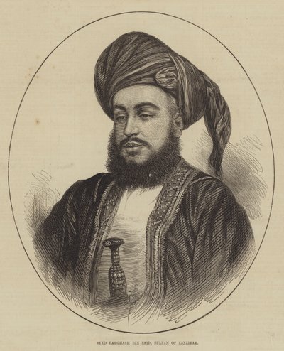 Syed Barghash Bin Said, Sultan av Zanzibar (gravyr) av English School