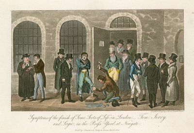 Symtom på slutet på något slags liv i London - Tom, Jerry och Logic i pressgården i Newgate Prison av English School