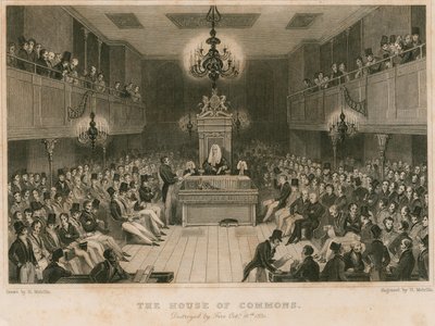 Underhuset, förstört av brand, 16 oktober 1834 av English School
