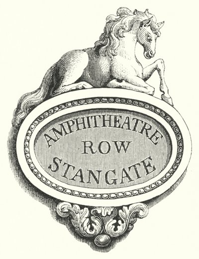 Tabletter för Street-Corners, Amphitheatre Row, Stangate (gravyr) av English School