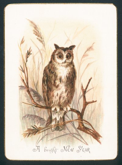 Tawny Owl, nyårskort av English School