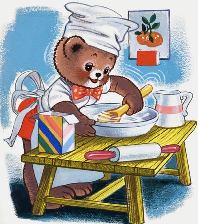 Teddybjörn (med dolda föremål) av English School