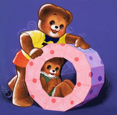 Teddybjörn (med dolda föremål) av English School