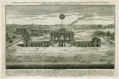 Tempel för att hedra freden i Aix la Chapelle 1749 av English School