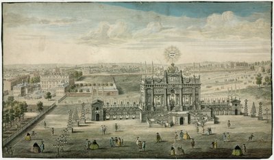 Tempel för att hedra freden i Aix la Chapelle 1749 av English School