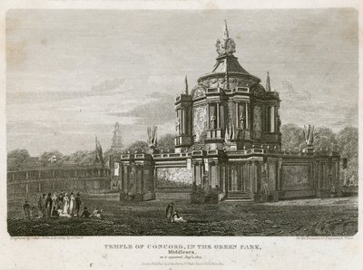 Temple of Concord uppfört för freden 1814 av English School