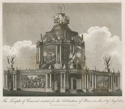 Temple of Concord uppfört för freden 1814 av English School