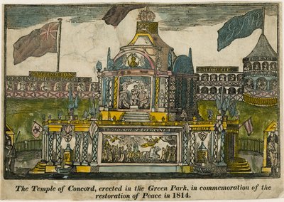 Temple of Concord för att fira freden 1814 av English School