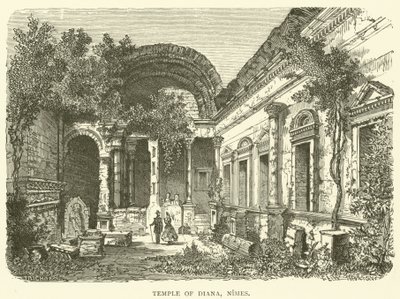 Dianatemplet, Nimes (gravyr) av English School