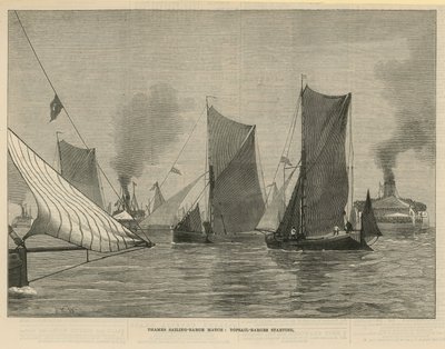Thames segling pråm match av English School