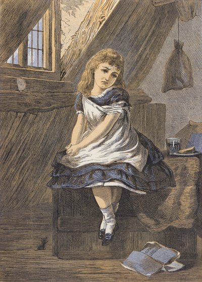 Den hemska tyskan (färglitografi) av English School