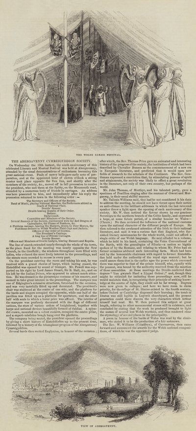 The Abergavenny Cymreigiaeth Society (gravyr) av English School