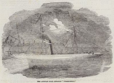 The African Mail Steamer "Forerunner" (gravyr) av English School