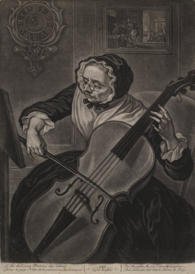 The Aged Trifler, ca 1750 (mezzotint) av English School