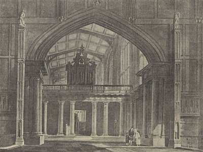 Ante-kapellet, 1816 (gravyr) av English School