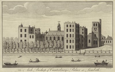 Ärkebiskopen av Canterburys Palace i Lambeth av English School