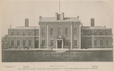 Armory House, Finsbury, högkvarteret för Honorable Artillery Company av English School