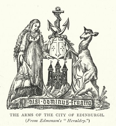 The Arms of the City of Edinburgh (gravyr) av English School