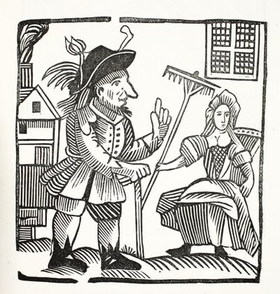 The Arraigning and Indicting of Sir John Barleycorn, Knt., illustration från Chap-books of the Eighteenth Century av John Ashton, pub. 1882 av English School
