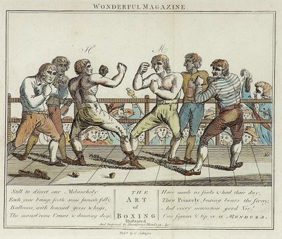 The Art of Boxing (färg litho) av English School