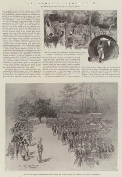 Ashanti-expeditionen (litho) av English School